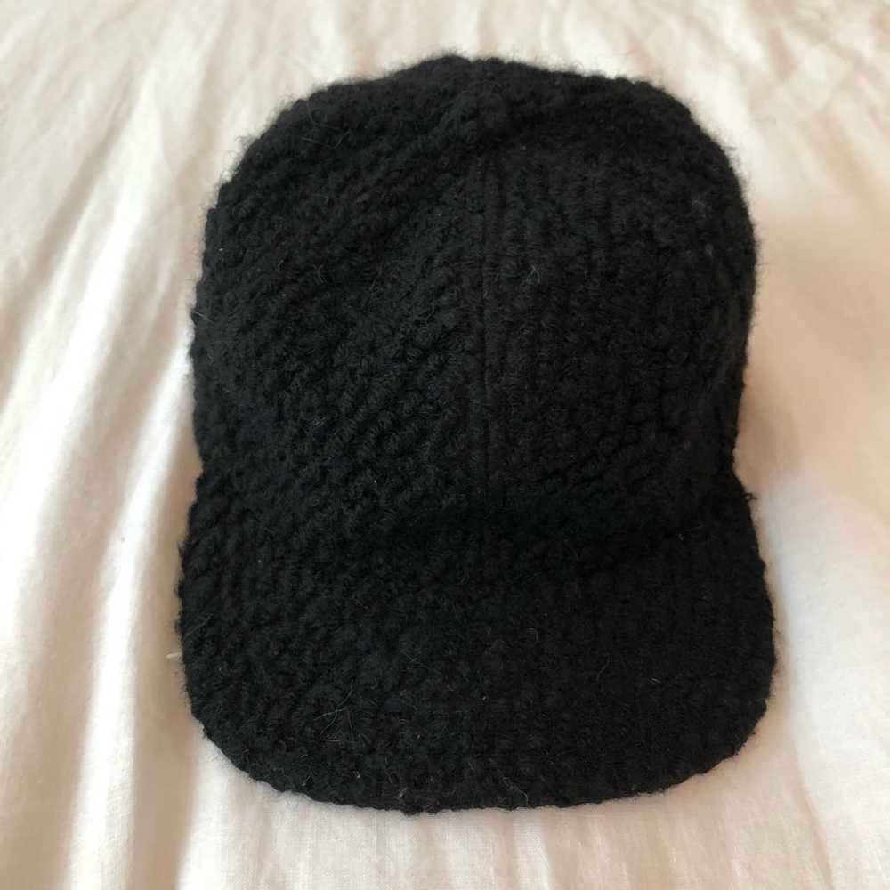 Winwel boucle wool textured baseball cap